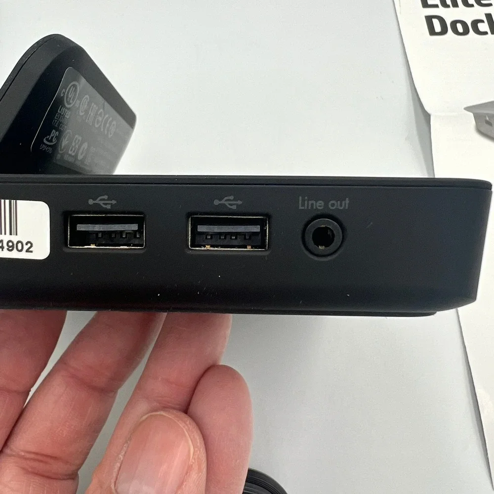 HP ElitePad Docking Station HSTNN-C75X Black Very Good HDMI VGA USB Ethernet